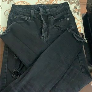 Black ripped jeans